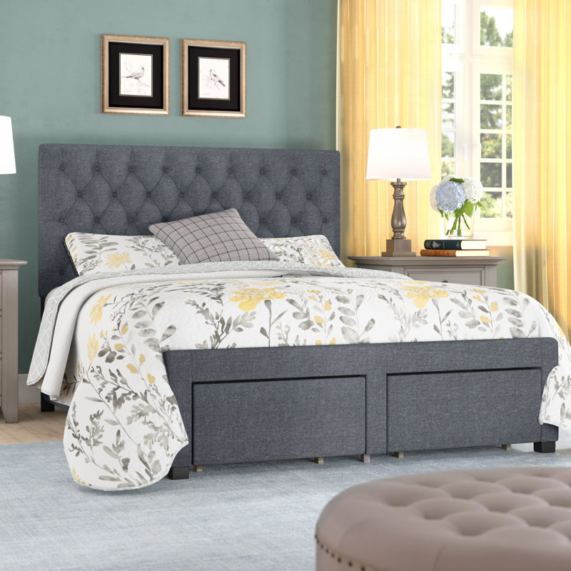 Charlton Home® Rhea Tufted Upholstered Low Profile Storage Standard Bed